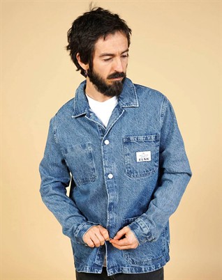 Denim Men's Overshirt - Nineties Blue